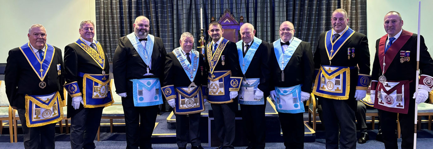 Pictured from left to right, are: Larry Branyan, Neil McGill, Peter Swift, Ken Turner, David Thomas, Ron Rich, Martyn Dawson, Scott Devine and Andy McClements.