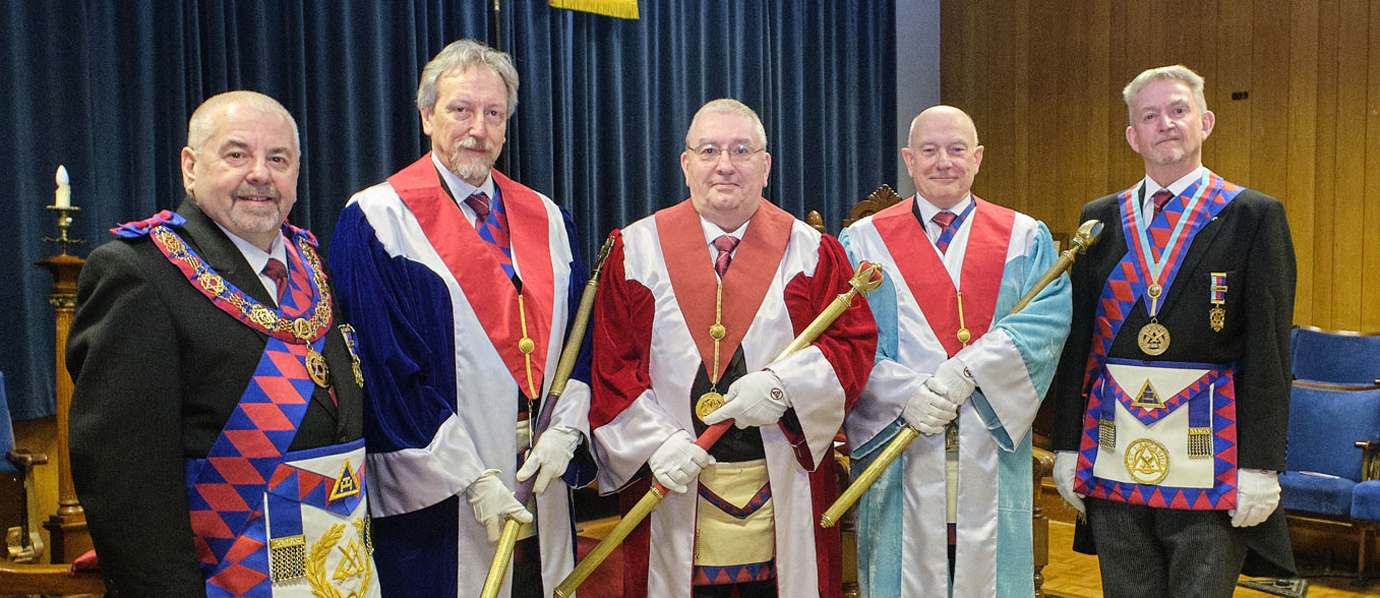 Pictured from left to right, are: Chris Butterfield, Gordon-Williams, David Eccles, Philip Thompson and Ian Sterling.