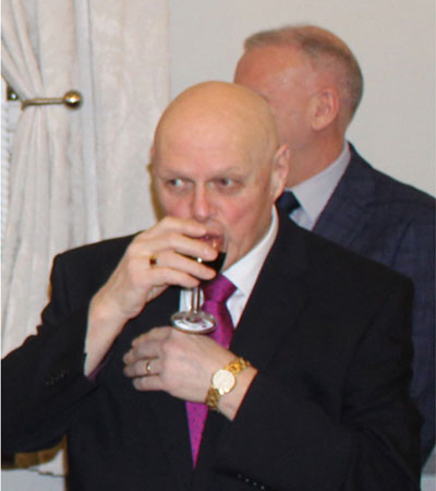 David Atkinson toasting the Mersey Valley Group.