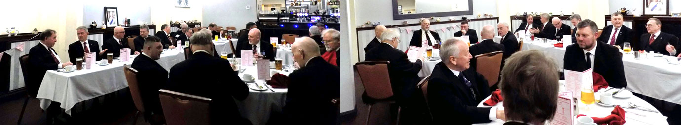 Lively and engaging conversation at the festive board.