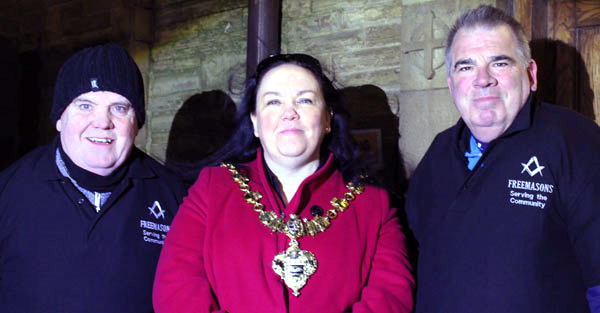 Pictured from left to right, are: Shaun Keane, Councillor Gillian Campbell and Darren Collins. 