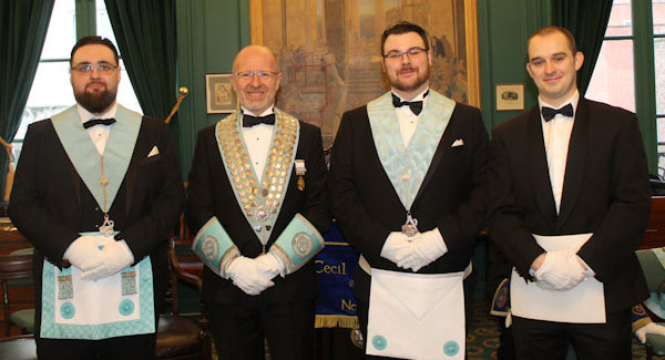 Pictured from left to right, are: Adam Lyons, Phil Osborne, William John and Richard Evans.