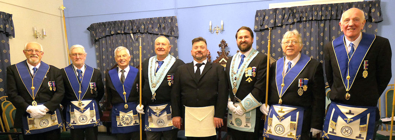 Pictured from left to right, are: Eric Palfreyman, Tommy Lunt, David Withey, Peter Casey, Gary Wah, Michael Daly, Alan Riley and David Rimmer