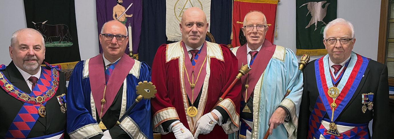 Pictured from left to right, are: Chris Butterfield, Andrew Oliver, Stephen Dunn, John Roxburgh and Malcolm Alexander.