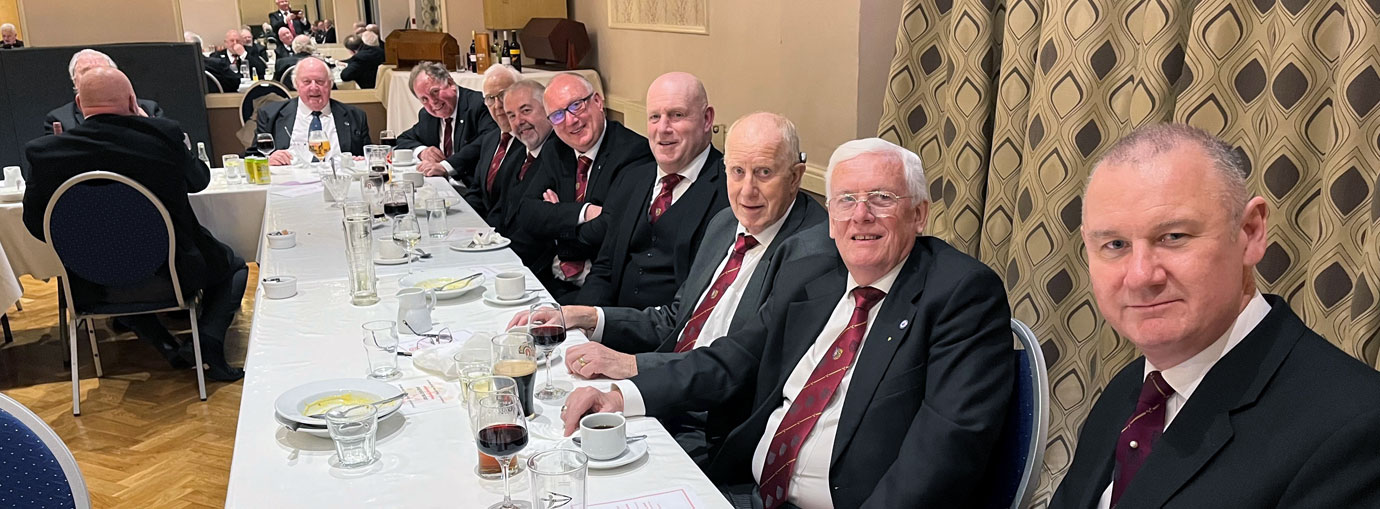 The top table at the festive board.