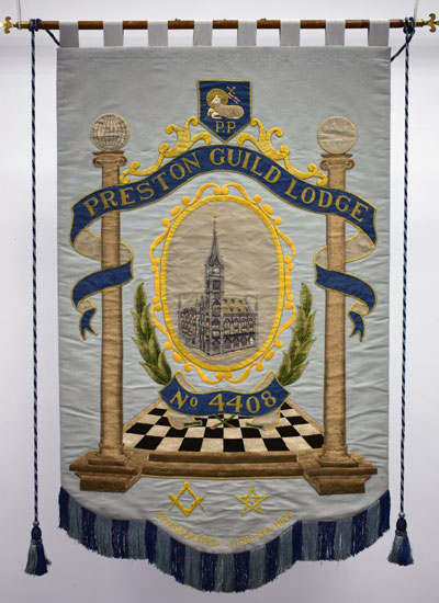 Restored lodge banner.