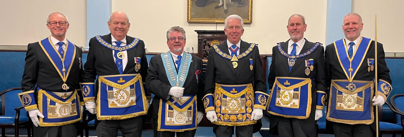 Pictured from right to left, are: Phil Stock, Phil Gunning, Robin Andrews-Morris, Mark Matthews, Frank Umbers and Barry Fitzgerald.