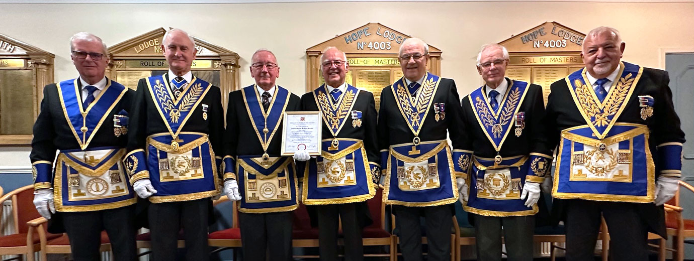 Pictured from left to right, are: John Selley, Stanley Oldfield, Martin Starkey, David Ogden, Tony Bent, Malcolm Taylor and Barry Dickinson.