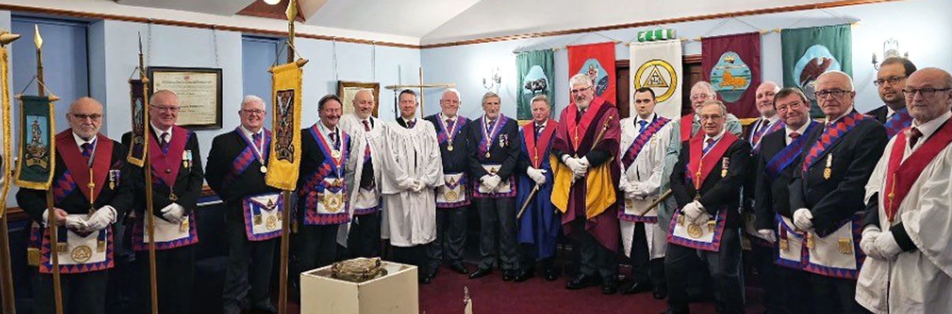 Members of Westhoughton Chapter and visiting companions following the exaltation