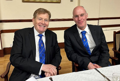 Kevin Poynton and the newly installed WM Andy Williamson.