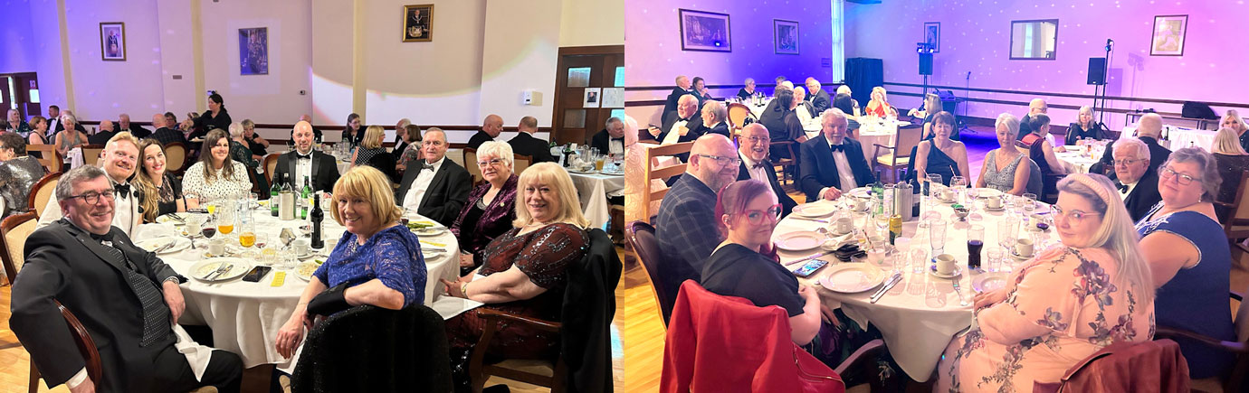 Brethren and guests dinning at the Spring Ball.