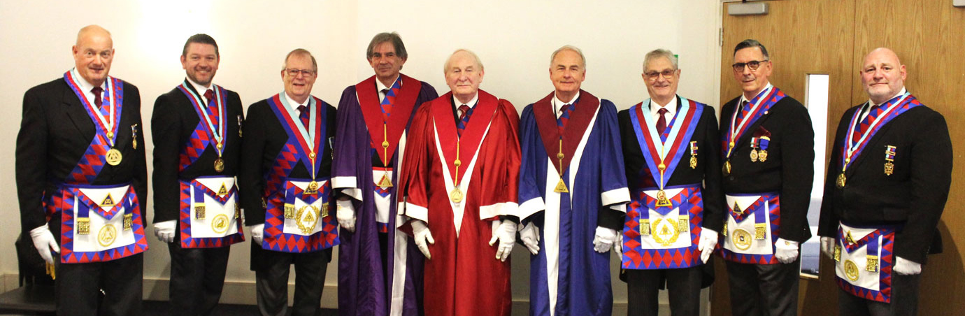 The three principals with Colin and the Provincial team.