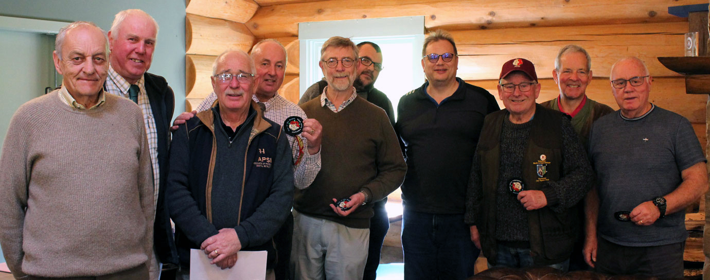 Runners-up receiving their woven badges.