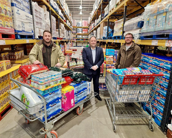 Pictured from left to right, are: David Jenkinson, Ben Gorry and Will Buchanan, working the aisles at Costco Pictured from left to right, are: David Jenkinson, Ben Gorry and Will Buchanan, working the aisles at Costco