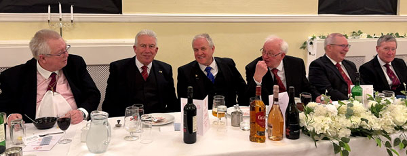 Enjoying the festive board.