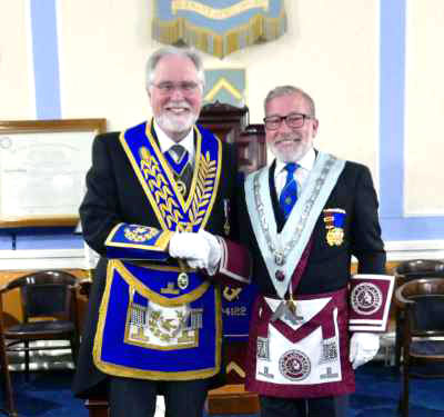Philip Gardner (left) with Bob Marsden (WM). Philip Gardner (left) with Bob Marsden (WM).
