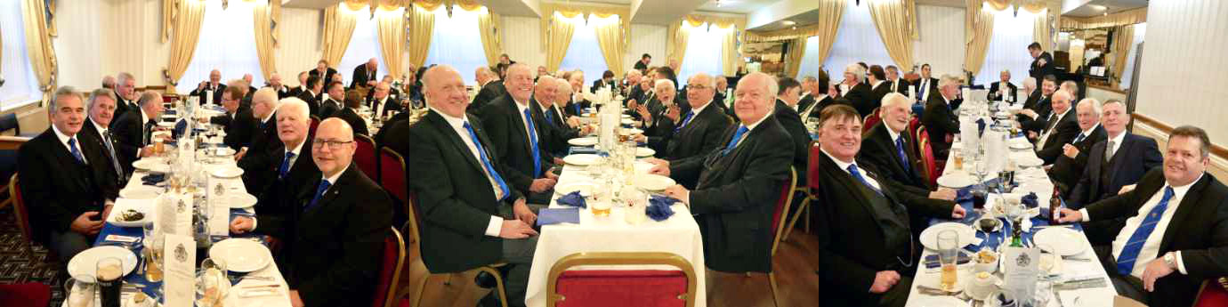 Brethren at the festive board. Brethren at the festive board.