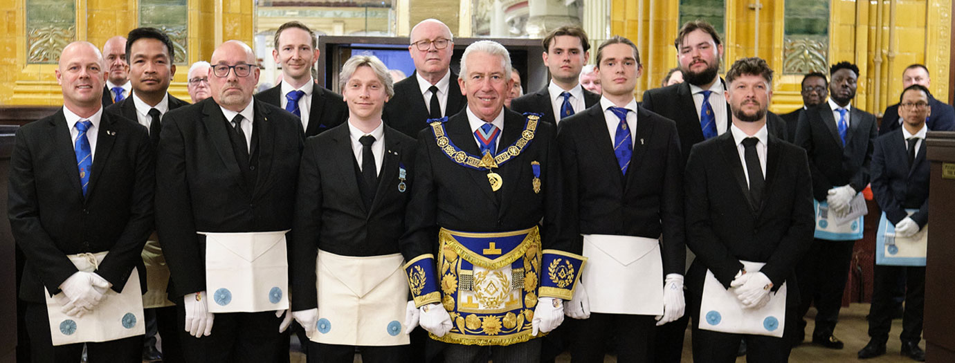 Mark (centre) with the light blues. Mark (centre) with the light blues.