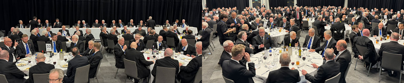 Brethren enjoying the banquet. Brethren enjoying the banquet.