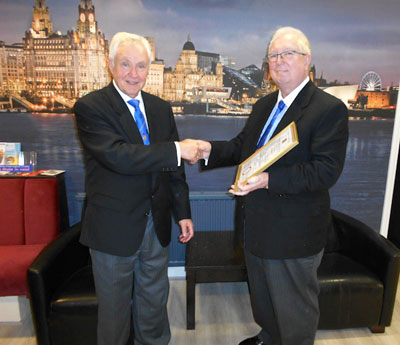 Ken Bullen (left) being presented with the certificate by John Murphy. Ken Bullen (left) being presented with the certificate by John Murphy.