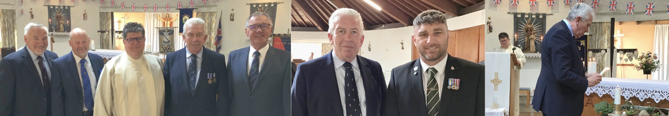 Pictured left from left to right, are: Martin Clements, John Cross, Canon John Hall, Mark Matthews and John Robbie Porter. Pictured centre: Mark with Ian Robinson a former Green Howards soldier and master Mason. Pictured right: Mark lights a candle in memory of brethren who gave their lives in WW2. Pictured left from left to right, are: Martin Clements, John Cross, Canon John Hall, Mark Matthews and John Robbie Porter. Pictured centre: Mark with Ian Robinson a former Green Howards soldier and master Mason. Pictured right: Mark lights a candle in memory of brethren who gave their lives in WW2.