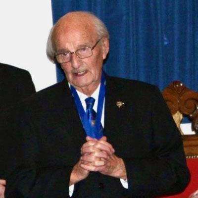 George Coulter responding to the toast to his health. George Coulter responding to the toast to his health.