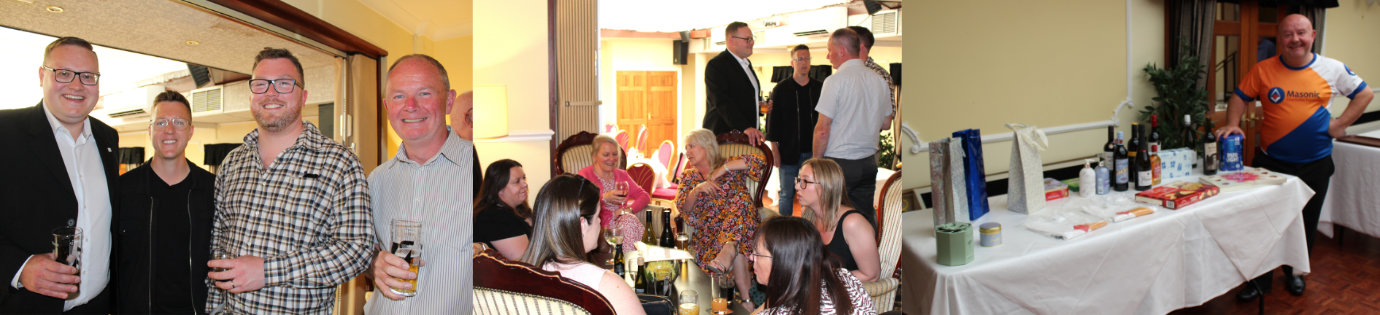 Pictured left from left to right, are: Jack Todd, Jordan Brown, William Buchanan and Dave Eastwood. Pictured centre from left to right, are: Charlotte Todd, Susan Buchanan and Gina Topping (back row). Laura Eastwood, Tracey Grihault and Jade Brown (front row). Pictured right: Peter Grihault with the table of raffle prizes. Pictured left from left to right, are: Jack Todd, Jordan Brown, William Buchanan and Dave Eastwood. Pictured centre from left to right, are: Charlotte Todd, Susan Buchanan and Gina Topping (back row). Laura Eastwood, Tracey Grihault and Jade Brown (front row). Pictured right: Peter Grihault with the table of raffle prizes.