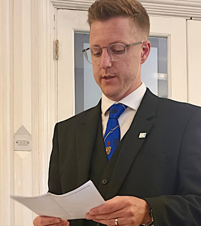 Jordan Brown delivering the history of the lodge. Jordan Brown delivering the history of the lodge.