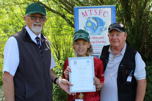 Brooke receives her certificate and medal. Pictured from left to right, are: David Barr, Brooke Turnball and Harry Cox. Brooke receives her certificate and medal. Pictured from left to right, are: David Barr, Brooke Turnball and Harry Cox.