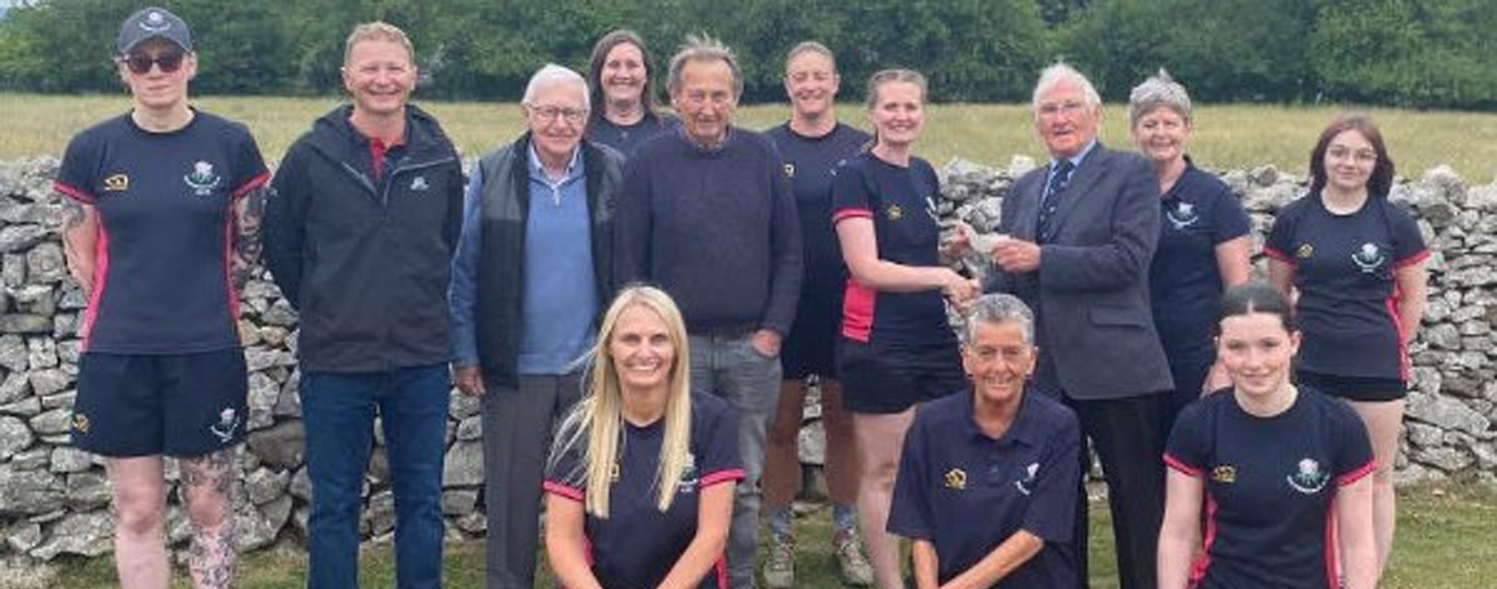 Peter Mason presents a £1,000 cheque to Silverdale Cricket Club Ladies Section. Peter Mason presents a £1,000 cheque to Silverdale Cricket Club Ladies Section.