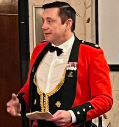 The principal guest of the evening Major Alex Saunders OC Cadet Training Team. The principal guest of the evening Major Alex Saunders OC Cadet Training Team.