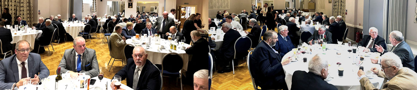 Brethren and companions celebrating at Graham’s retirement dinner. Brethren and companions celebrating at Graham’s retirement dinner.
