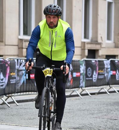 Jim on his ride.