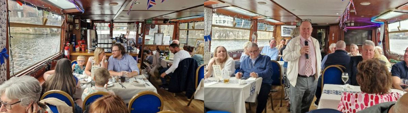 Pictured left: James Herbert and family. Pictured right: Ian McIntosh proving it wasn't that rough, and he could strand up without holding on! Pictured left: James Herbert and family. Pictured right: Ian McIntosh proving it wasn't that rough, and he could strand up without holding on!