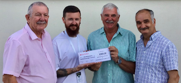 Pictured from left to right, are: Steve Willingham, Tom Wyatt (Fylde Kids Foundation), Ian Chetwynd and Shaun Haynes. Pictured from left to right, are: Steve Willingham, Tom Wyatt (Fylde Kids Foundation), Ian Chetwynd and Shaun Haynes.