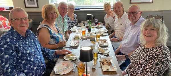 Members and guests enjoying their meal. Members and guests enjoying their meal.