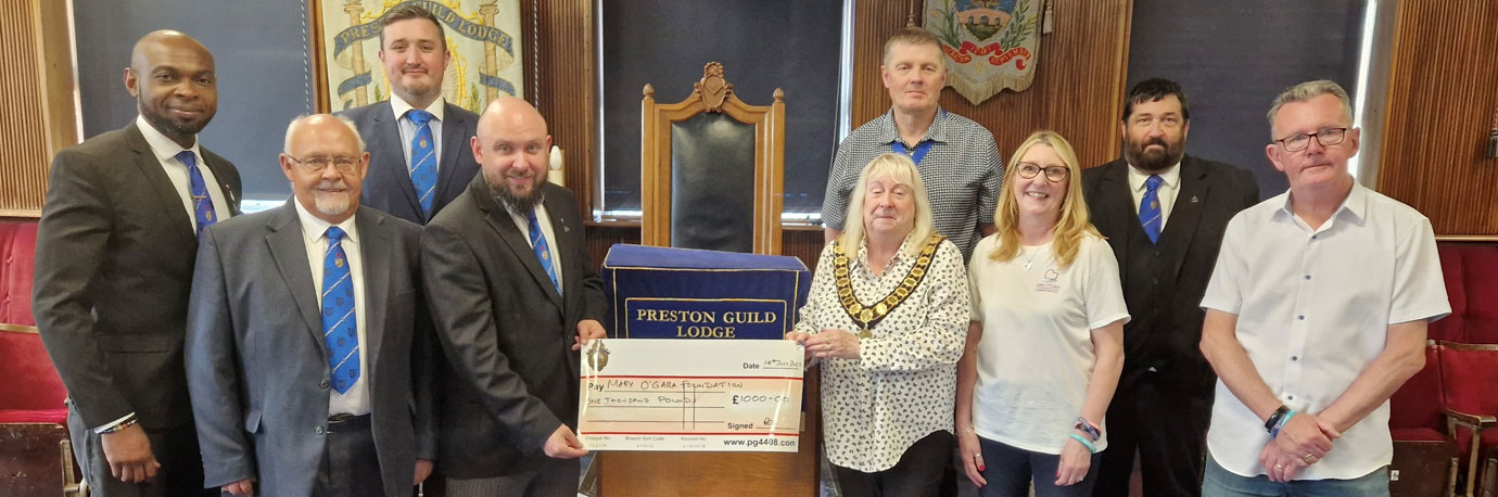 Members of Preston Guild Lodge join the presentation. Members of Preston Guild Lodge join the presentation.