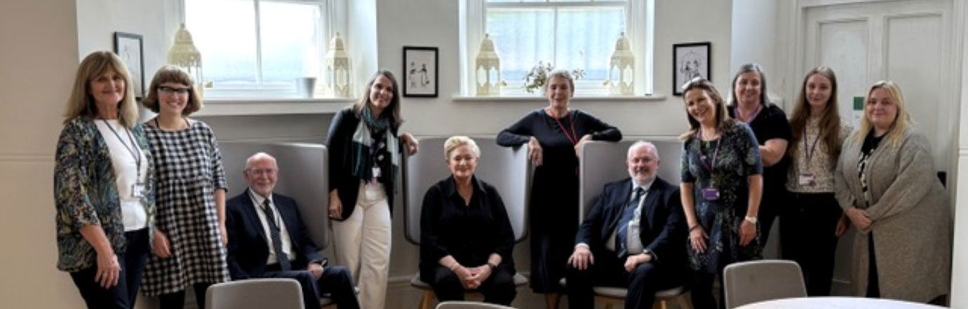 John and Bob meet the dedicated team at Blackburne House. John and Bob meet the dedicated team at Blackburne House.